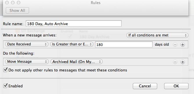 outlook for mac run rules now